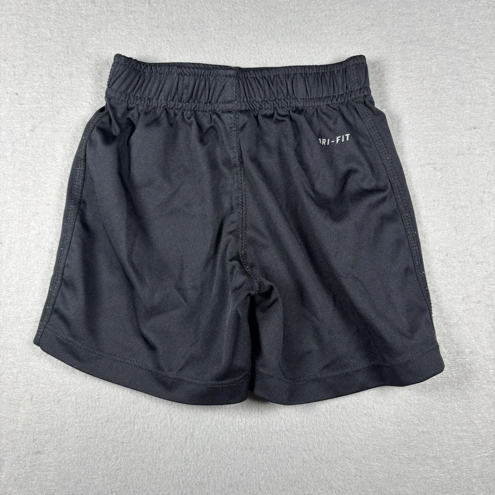 Nike Dri-Fit‎ Baby Toddler Shorts 18M Black White Swoosh Unisex